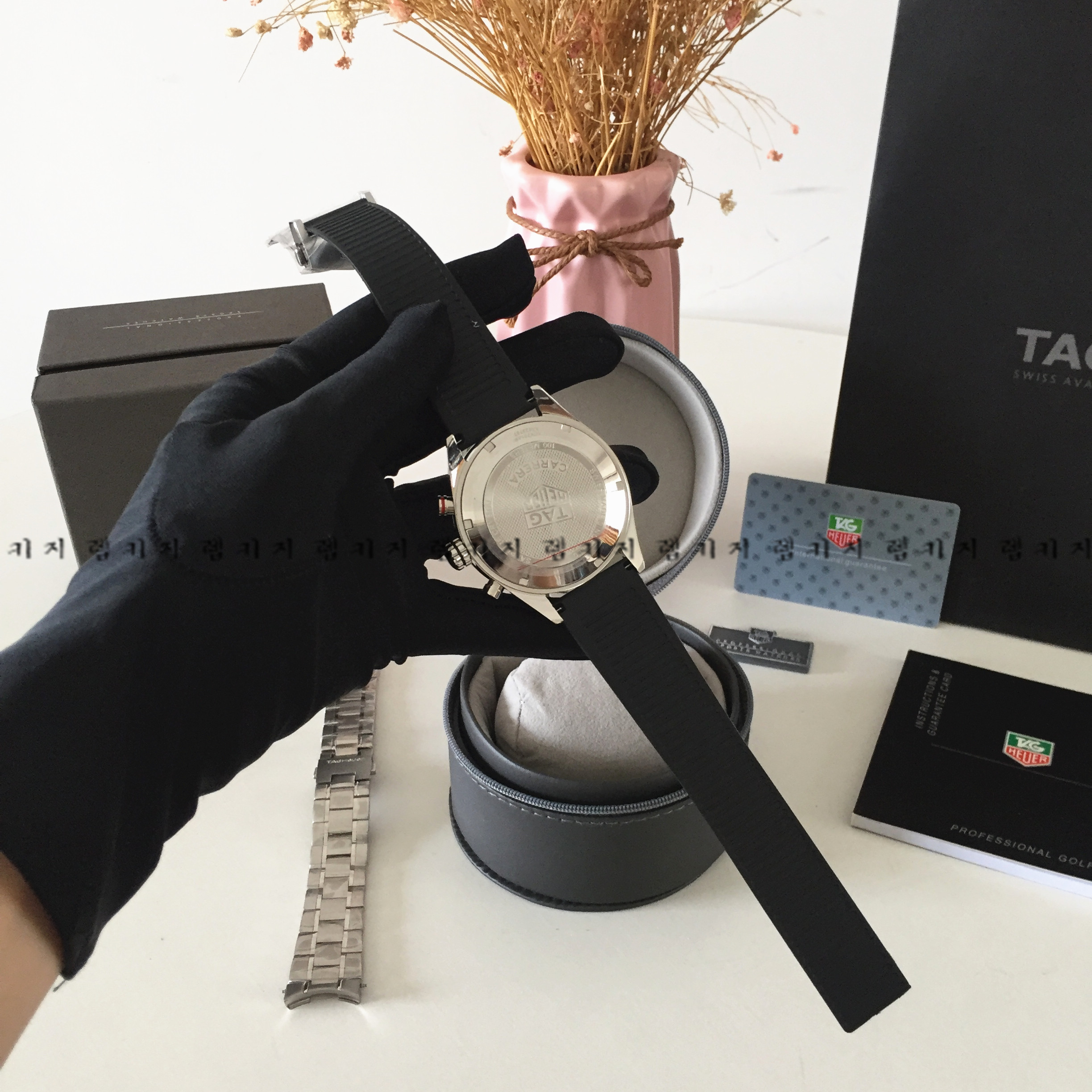 태그호이어 모나코 그랜드 프릭스 우레탄시계